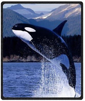 Kerota Soft Fleece Blanket Orca Killer Whales Whale, Throw Suitable for Bed or Sofa 50x40in 125x100cm