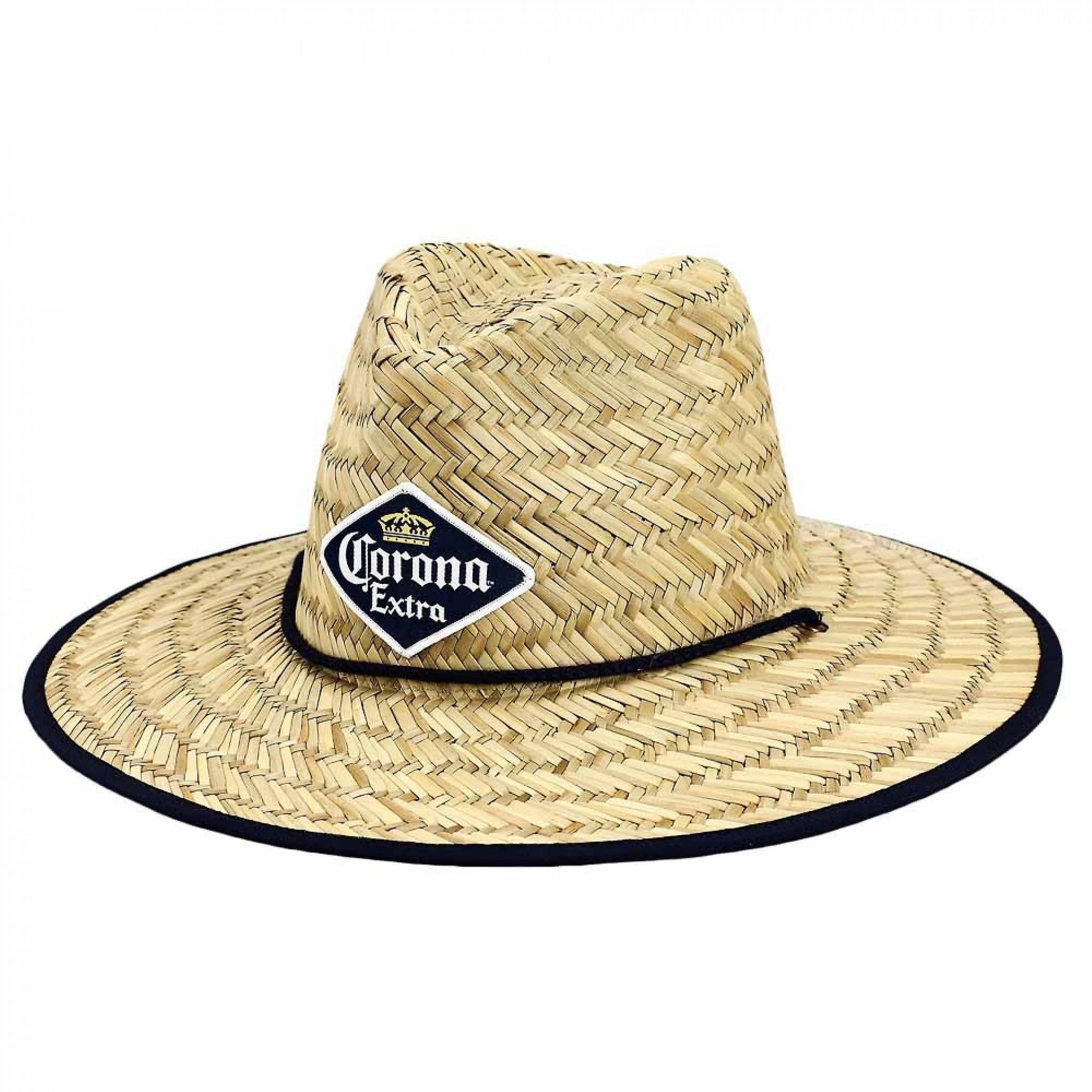 Beers Corona Extra Patch Straw Lifeguard Beach Sun Hat Beige