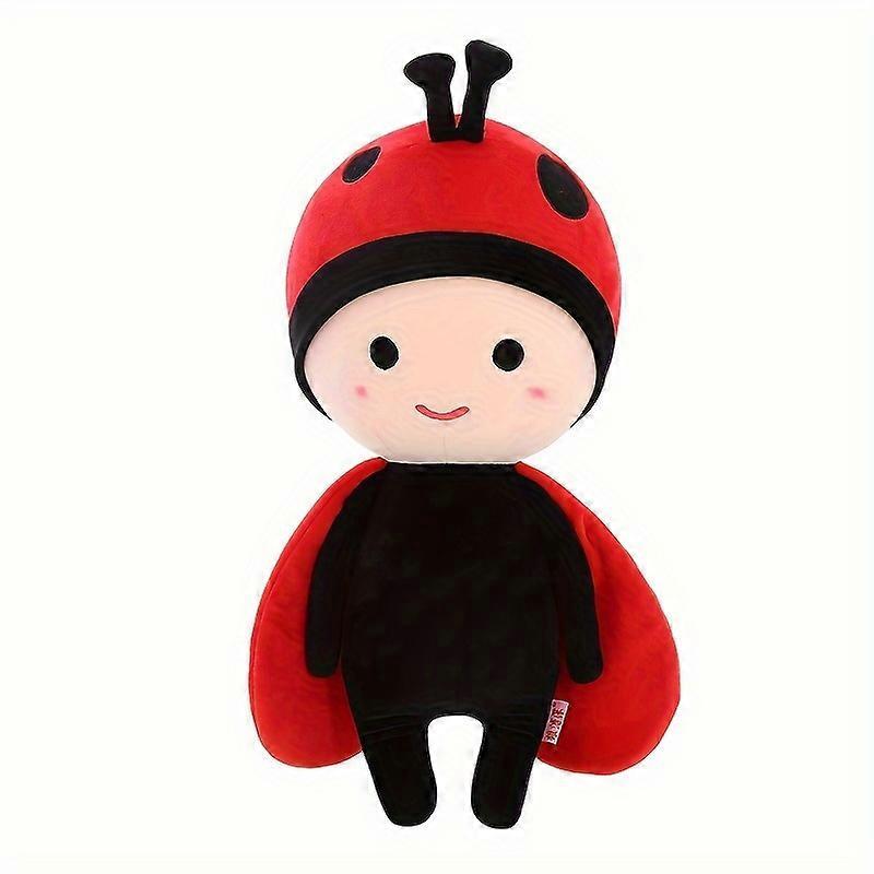 Wiuo Cartoon Ladybug Flower Xiaoqi Doll Plush Toy Cute Couple Seven Star Ladybug Doll Birthday Red