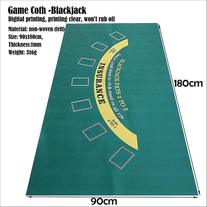 Dinoply Game Table Cloth Texas Hold'em Baccarat Roulette Blackjack Sic Bo Craps Mat 90x180cm Poker Casino Home Desktop Non-woven Fabric