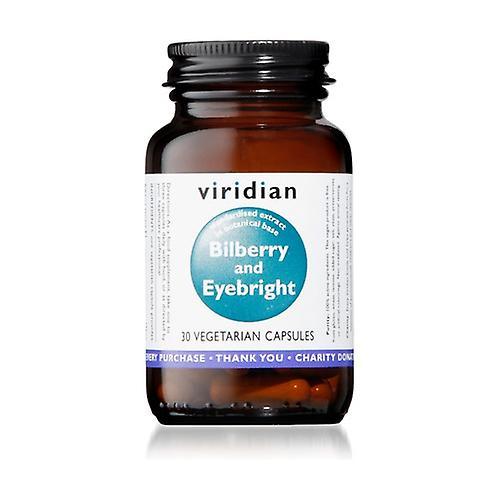 Viridian Bilberry and Euphrasia 30 vegetable capsules