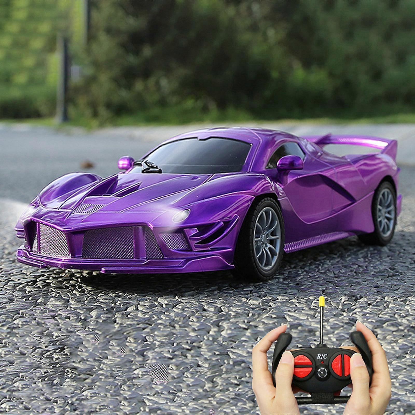 Flye Four-channel Remote Control Car Wireless Remote Control Car Electric Toy Racing Car Toy Sports Car Model Boy's Christmas Gift Holiday Gift Purple