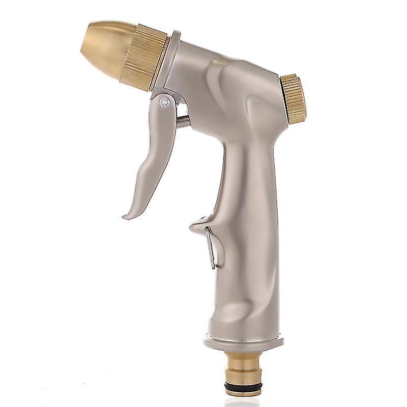 Tianzun Garden Hose Spray Gun With Full Brass Nozzle, Heavy Duty Metal Water Hose Pipe Spray Gun For Car Washing