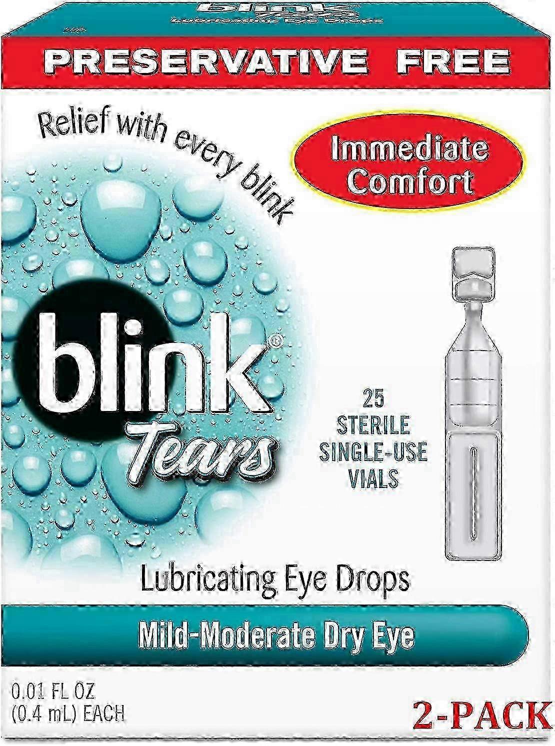 Blink Tears Lubricating Eye Drops, Mild - Moderate Dry Eyes, 25 Ea