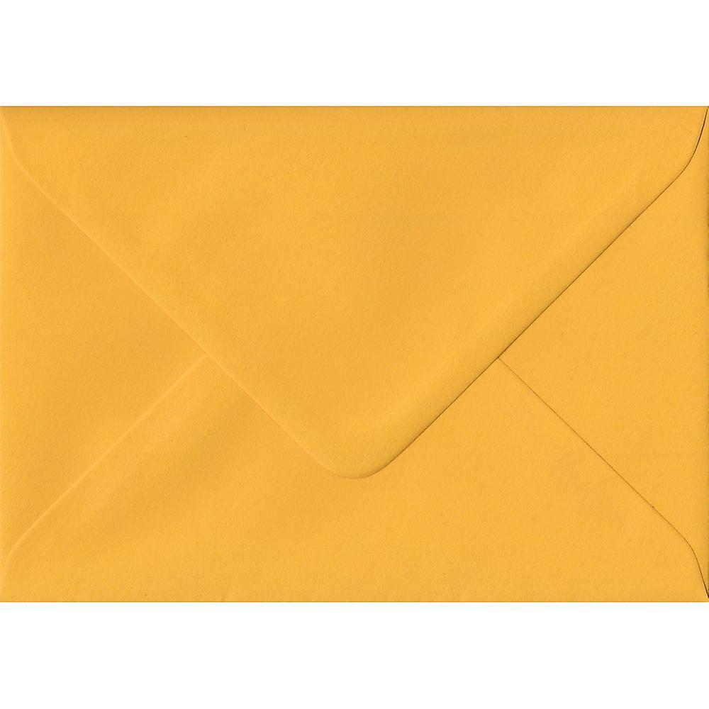 ColorSono Golden Yellow Gummed C6/A6 Coloured Yellow Envelopes. 100gsm FSC Sustainable Paper. 114mm x 162mm. Banker Style Envelope. 100