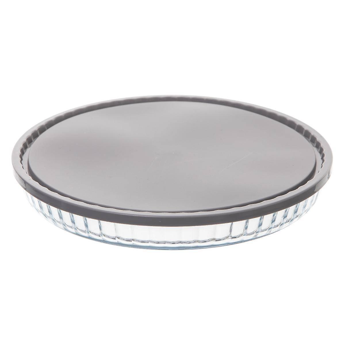 Northix Glass Pie Pan with Lid