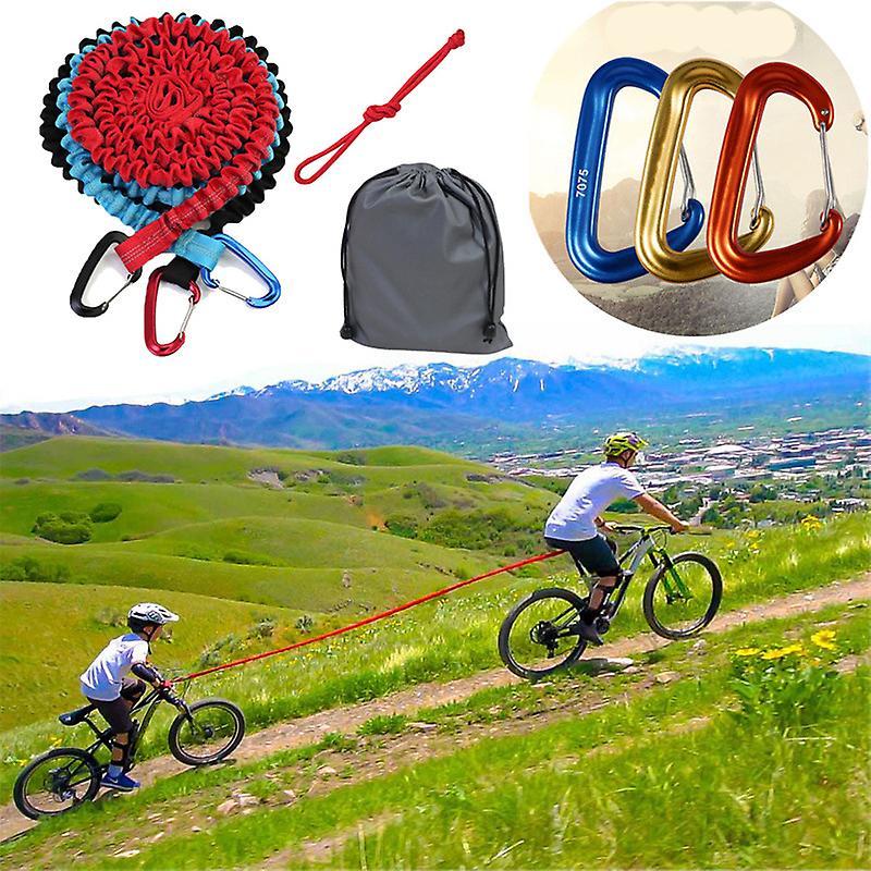 AFFINEST Bicycle Tow Rope Parent-Child Pull Traction Rope Bicycle Tow Rop (Send Bag) Black