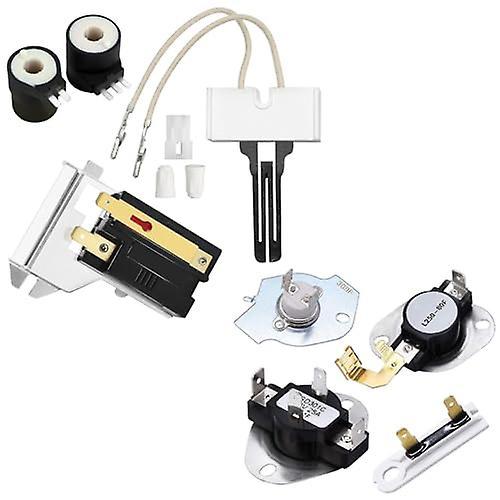 Allinless 3387134 Thermostat 3977393 Dryer Thermal Fuse Kit & 3392519 High Limit Thermostat & 3977767 Flame Sensor & 279834 Gas Valve Coil & 279311...