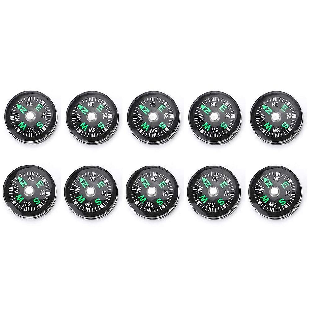 Phwj 10Pcs Mini Compass Compass 20mm Mini Pocket Compass Portable Survival Set For Outdoor Survival Activities