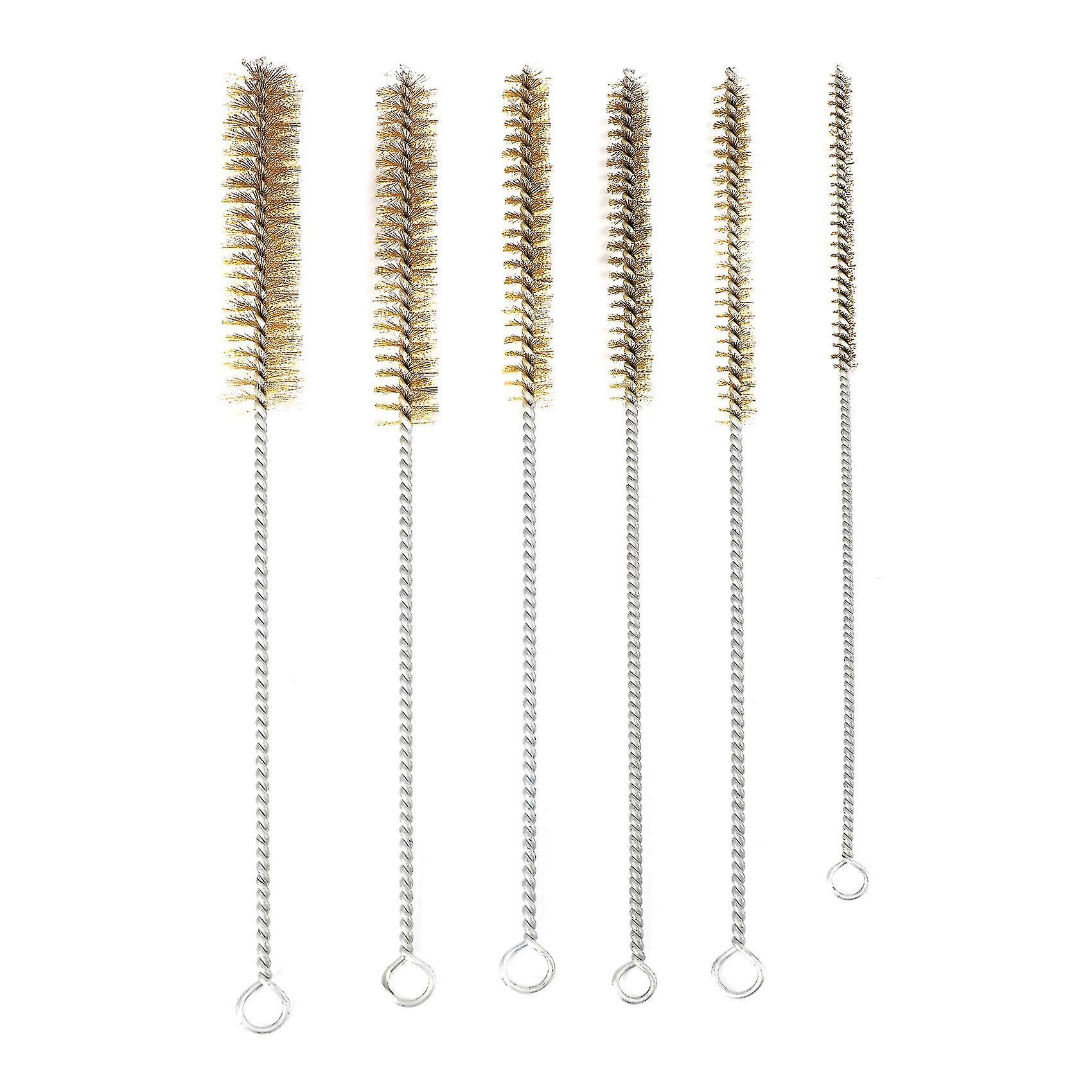 6 Pcs Brass Tube Cleaning Brush Wire Brush Set Cleaning Polishing Tool Brass Wire Brush Set For Pip