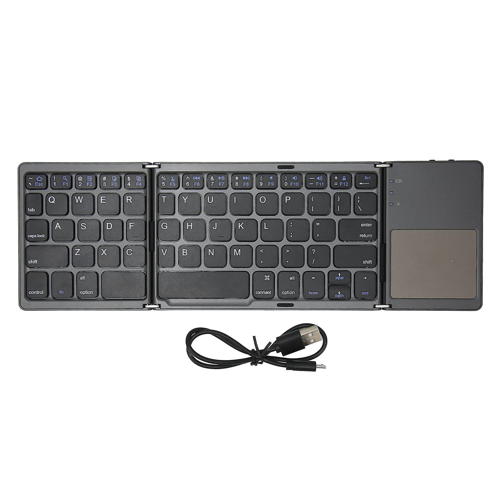 SSRGV Foldable BT Keyboard Ultra Thin Portable Pocket Travel Keyboard with Sensitive Touchpad for Smartphone Tablet Laptop