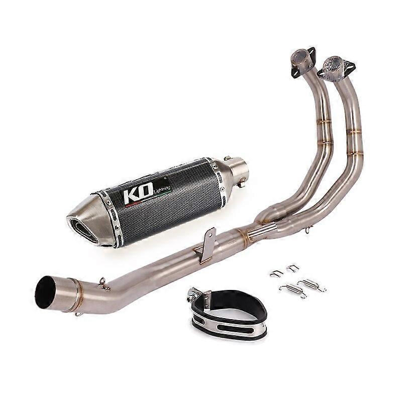 Arysiedder 51MM For Honda CBR500 13-22 Motorcycle Exhaust System Mid Link Pipe Escape Muffler Removable DB Killer Slip On Stainless steel D