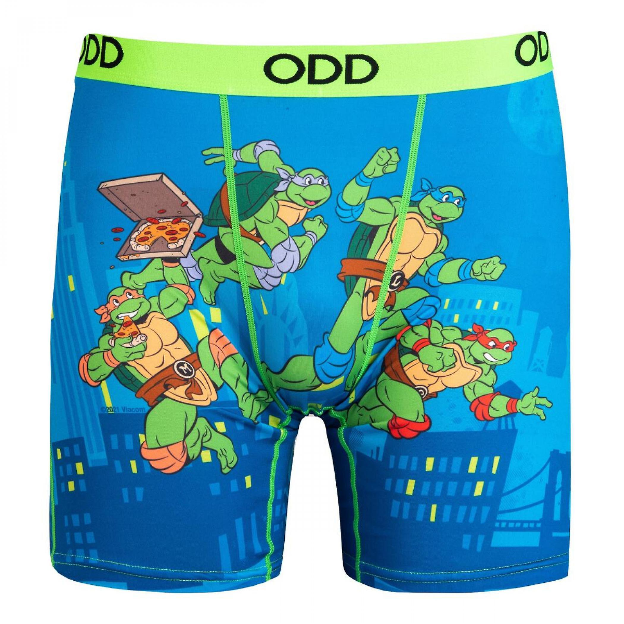 Cartoons Teenage Mutant Ninja Turtles Classic Style Print Men's Boxer Briefs Multi-Color Medium (30-32)