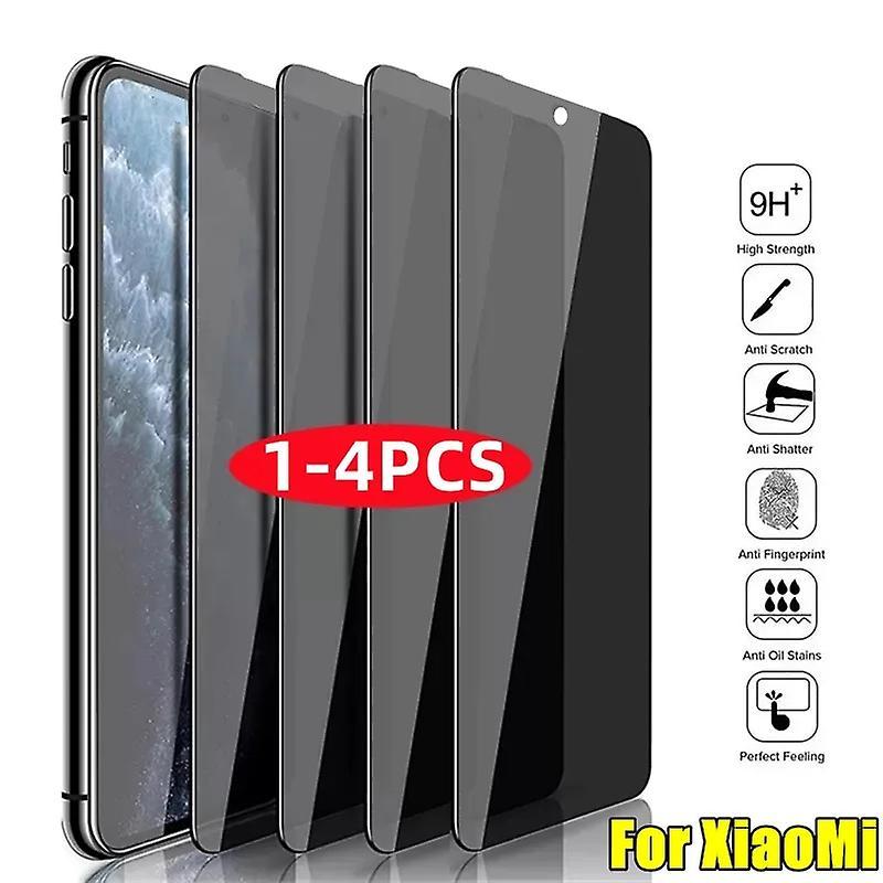 Jusch 4Pcs Privacy Screen Protectors For Xiaomi Poco F3 5G Anti-spy Glass