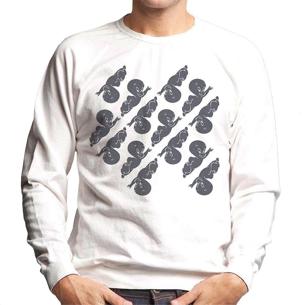 Casper The Friendly Ghost Flying Pattern Men's Sweatshirt White XX-Large