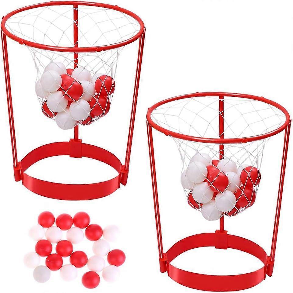 Kinzon 2 Pack Head Hoop Basketball Party Game, Adjustable Basket Net Headband