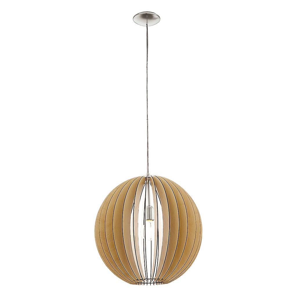 Eglo Lighting Cossano 1 Light Large Spherical Ceiling Pendant Satin Nickel, E27