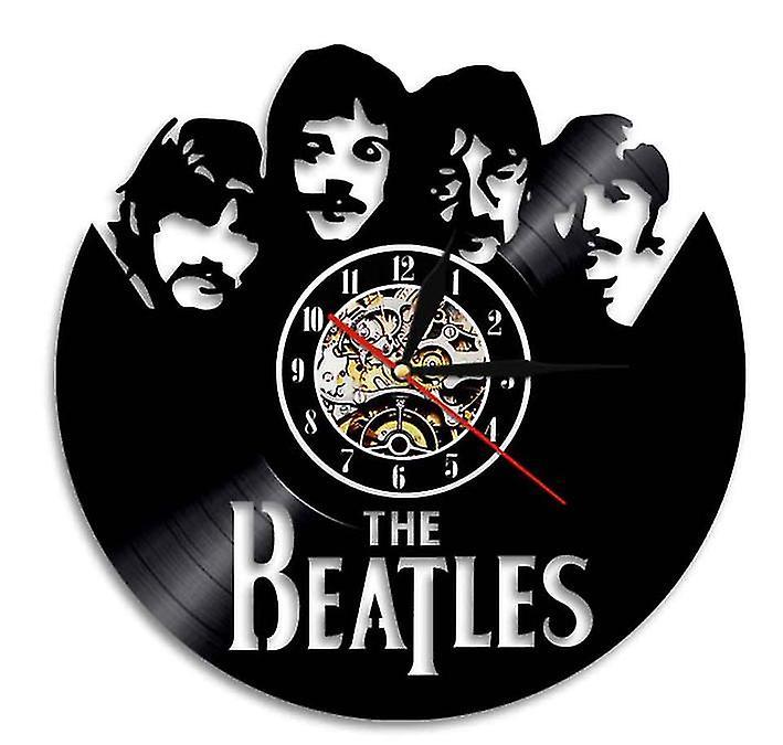 Coosilo Vinyl Record Wall Clock, The Beatles Record Wall Clock, Retro Home Decoration Wall Clock