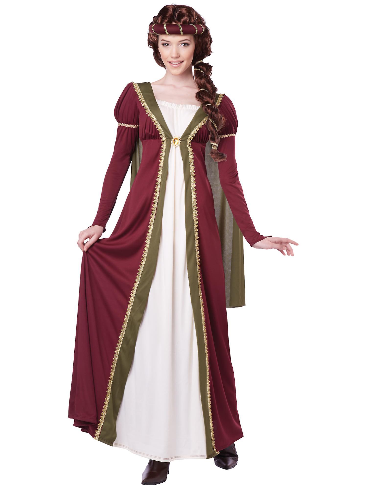 California Costume Collections Medieval Maiden Renaissance Queen Maid Marian Adult Womens Costume Multi-Colour Medium (8-10)