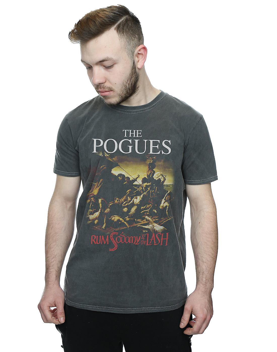 Absolute Cult The Pogues Men's Rum Sodomy And The Lash Washed T-Shirt Charcoal Medium