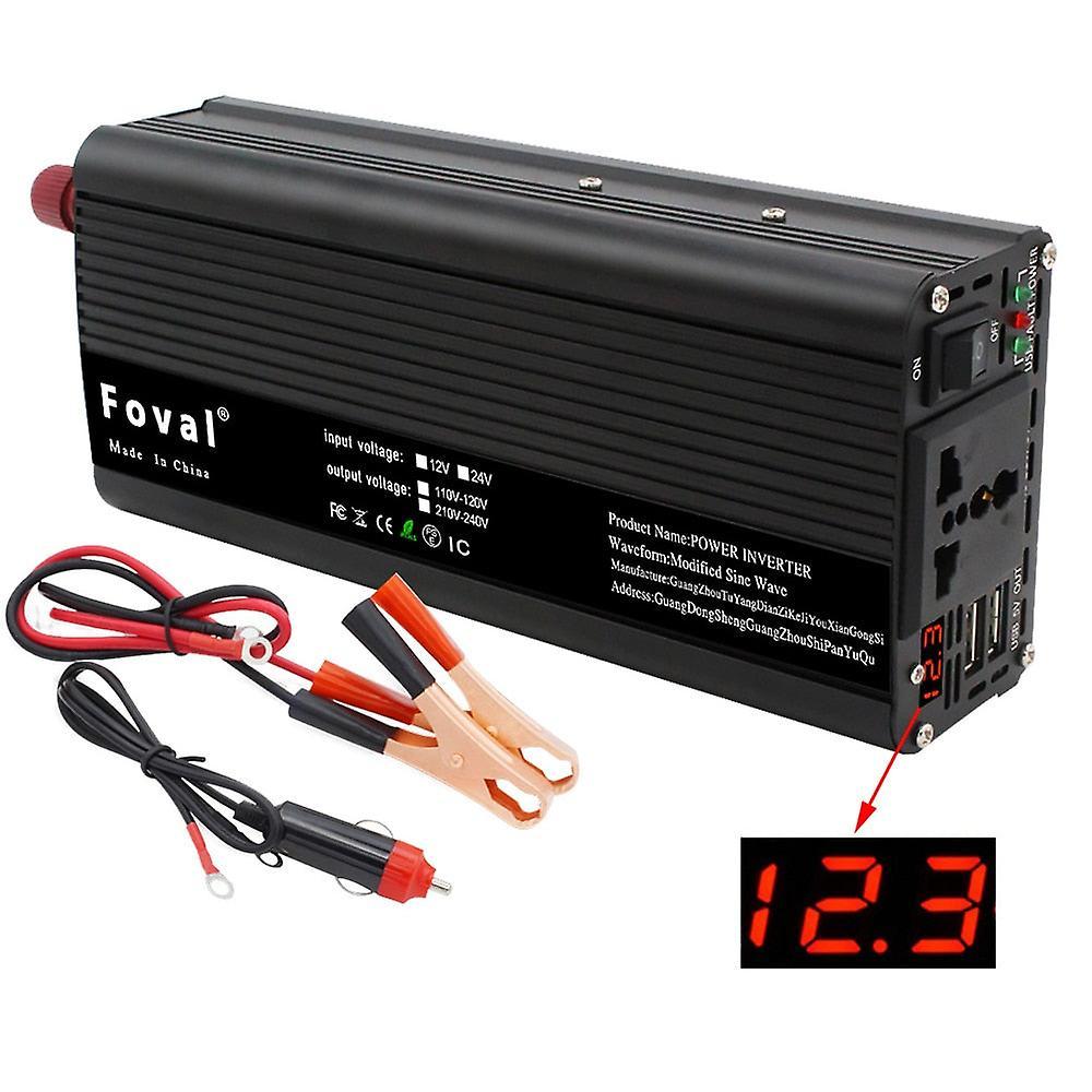 Slowmoose Dual Usb 2000w Watt Dc 12v To Ac 220v Portable Car Power Inverter Charger,