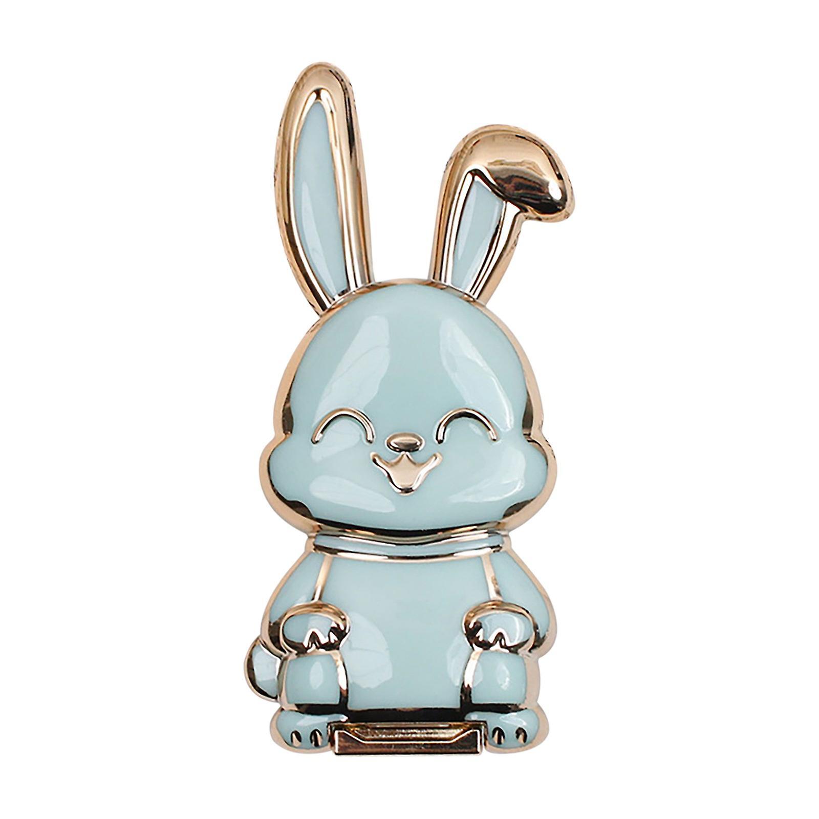 Shency Foldable Bunny Phone Bracket Mobile Phone Holder Desktop Cute Card Ventilated Student Gift Suitable For Flat Panel Live Broadcast Green