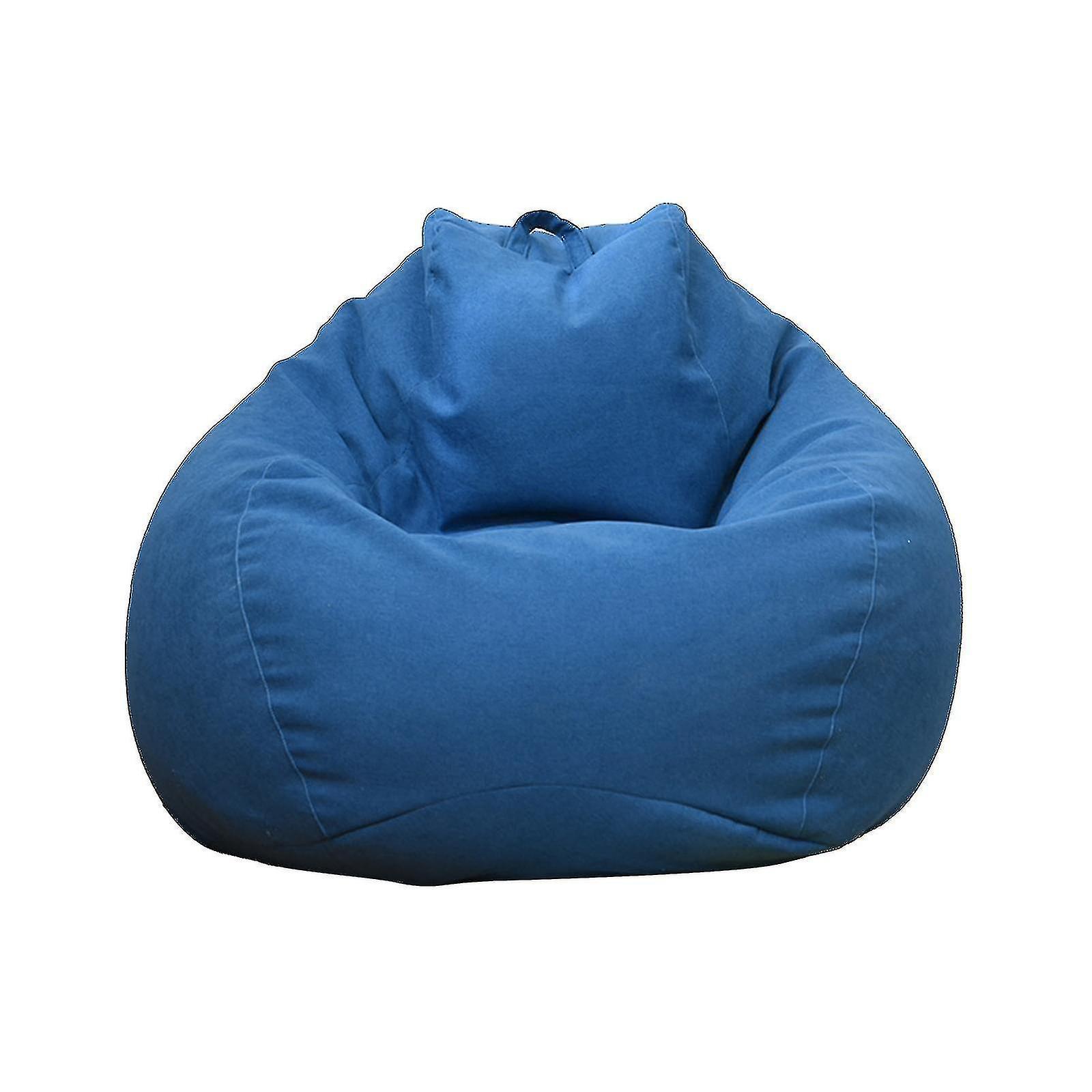 Meet Brand New Extra Large Bean Bag Chairs Couch Sofa Cover Indoor Lazy Lounger For Adults Kids Hotsale High Quality Blue 100 * 120cm