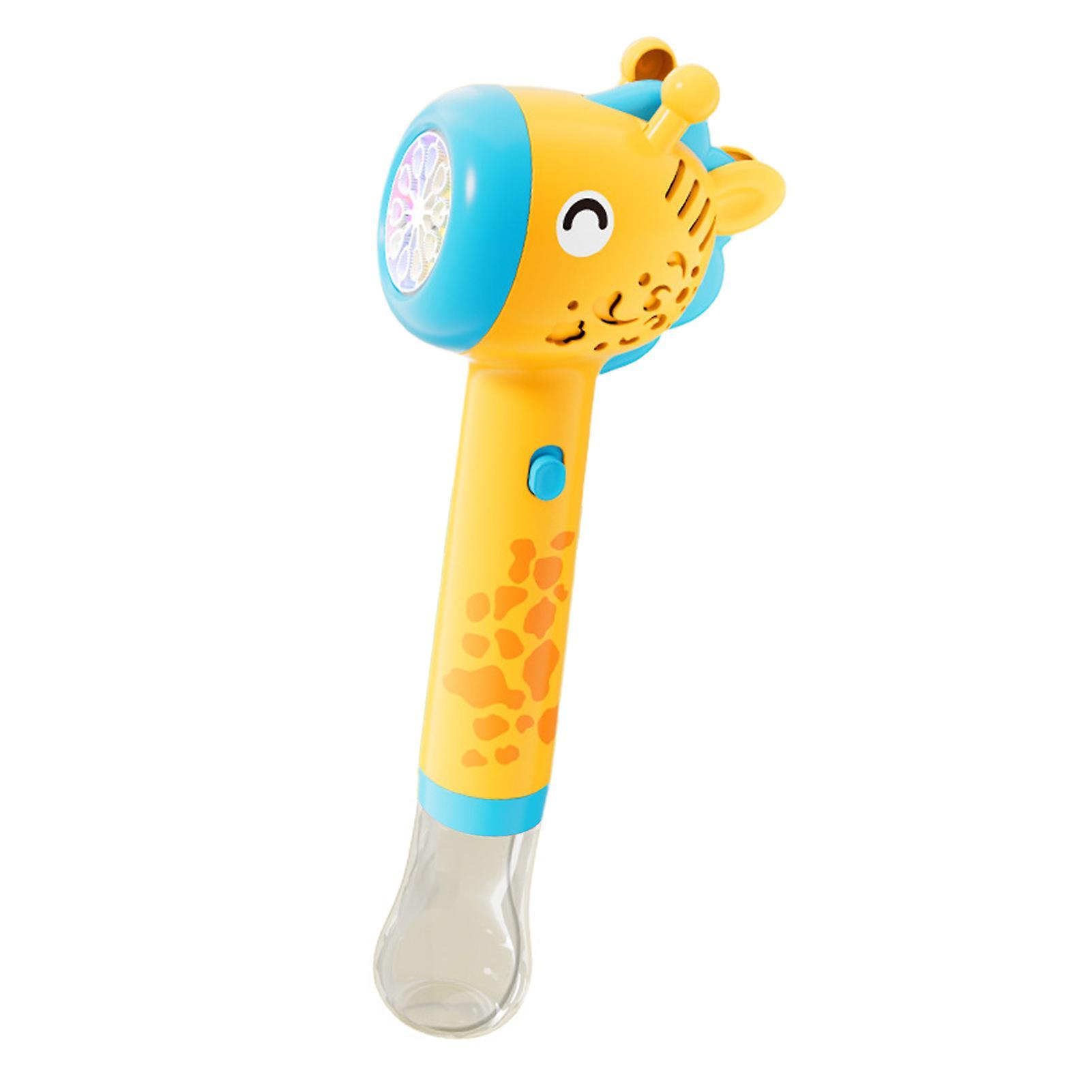 Haloppe Electric Giraffe Bubble Maker Wand with Light 10 Holes Cartoon Animal Kids Handheld Automatic Bubble Blower Machine Toy Boys Girls Birthday...