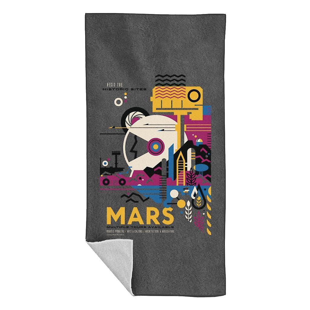 NASA Mars Multiple Tours Interplanetary Travel Poster Beach Towel Charcoal 70 x 140cm