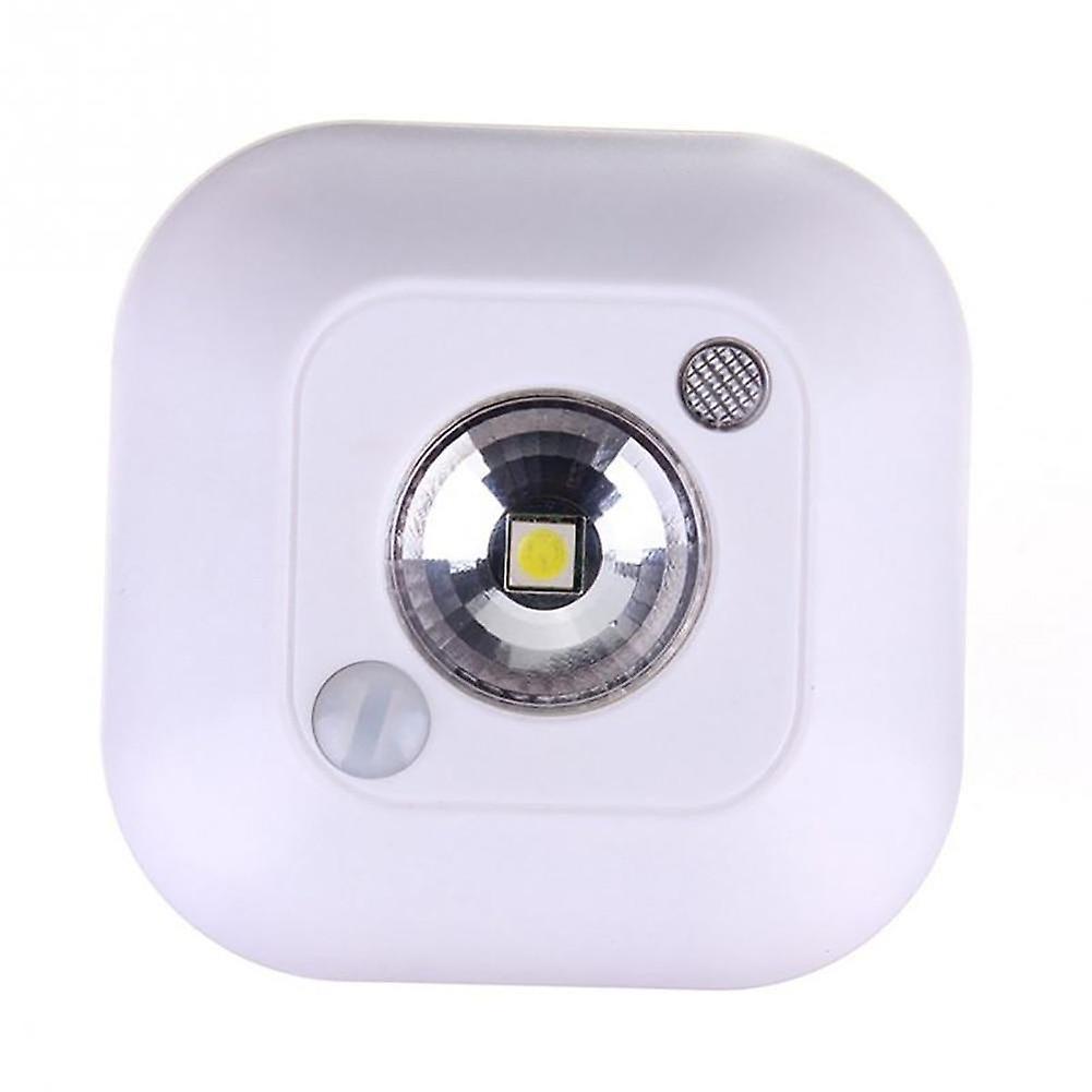 Slowmoose Led Sensor Night Light Dual Induction Pir Infrared Motion Sensor Lamp, Magnetic White