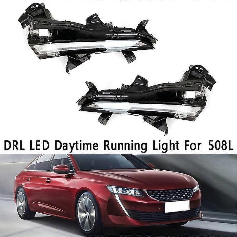 Fsu Car Drl Led Daytime Running Light Turn Signals Lamp For Peugeot 508l Left