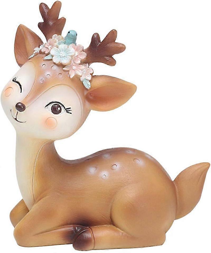 Phwj Little Bambi Deer - Stylish Decorative Ornament, 3D Miniature Bambi Fawn Figurine, Animal Statue