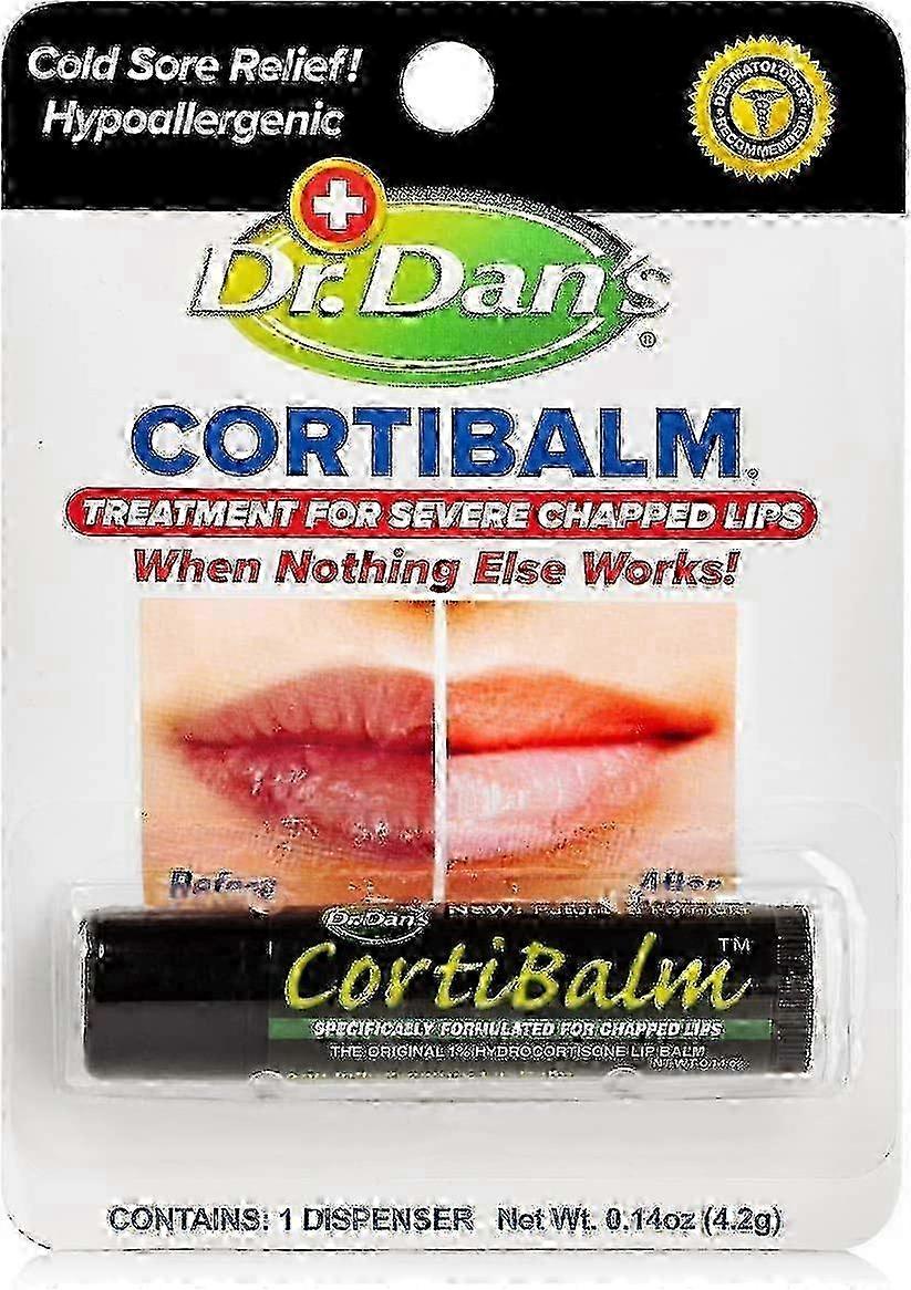 Dr. dan's cortibalm lip balm for chapped lips, 0.15 oz