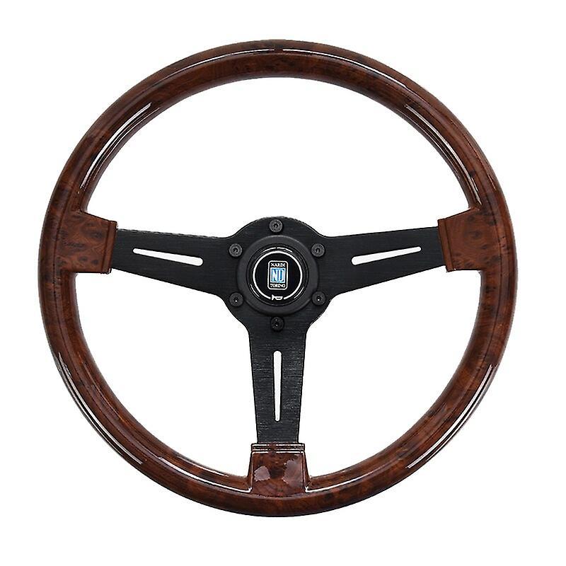 Nd 14 Inch 350mm Universal  Leather Auto Racing Steering Wheel Deep Corn Drifting Sport Steering Wheel Car Accessories Nardi Vehicle Steering Wheel...