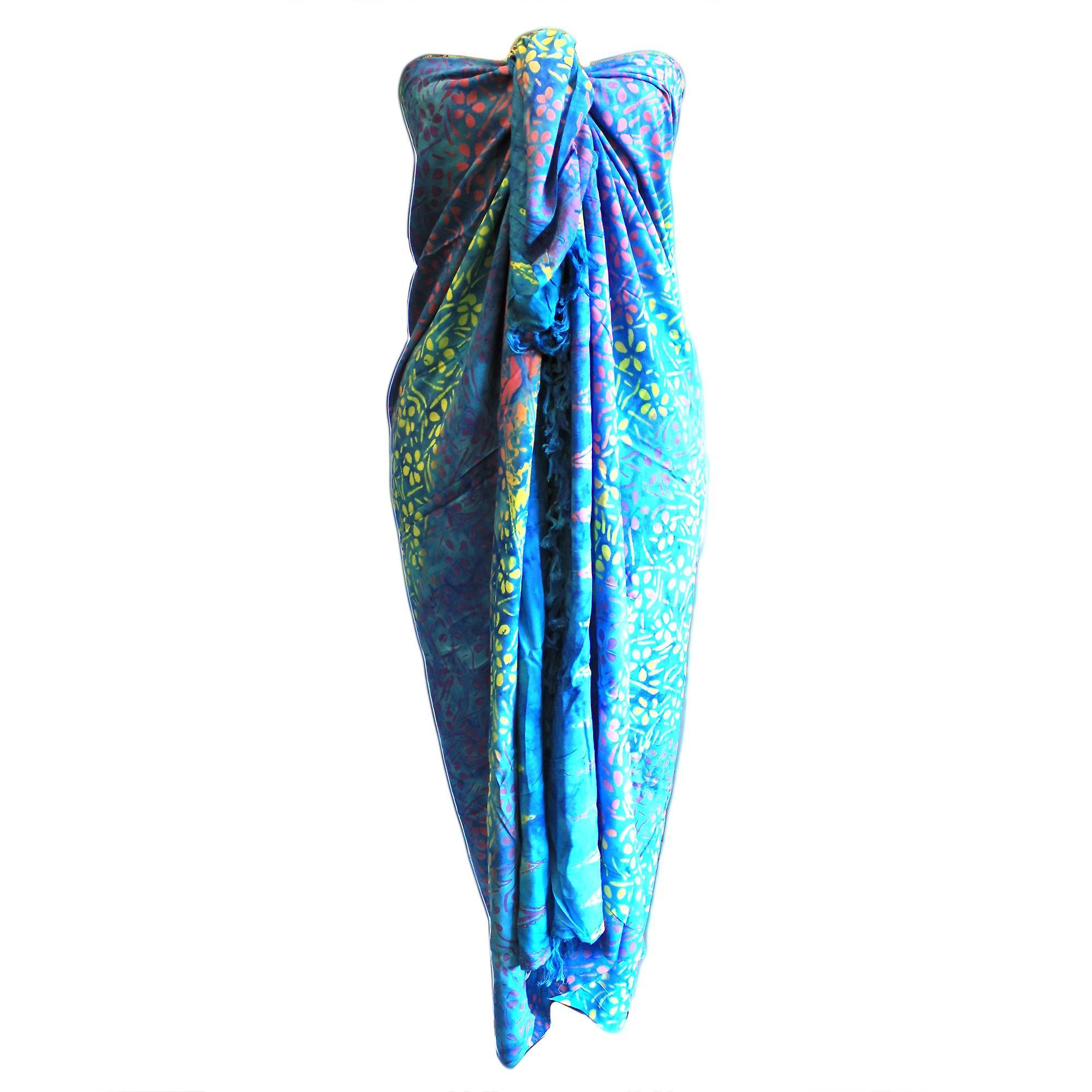 Frekl Bali Block Print Sarongs - Pretty Petals (4 Assorted Colours) X 1