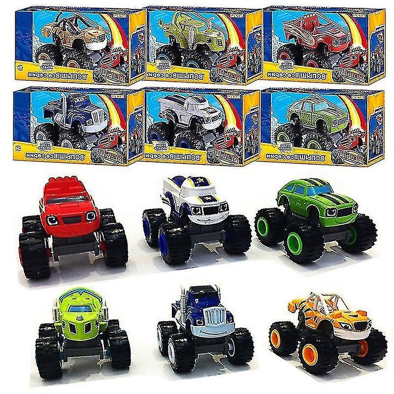 Meet Blaze And The Monster Machines Vehicles Kids Toy Racer Cars Trucks Gift 6pcs Set