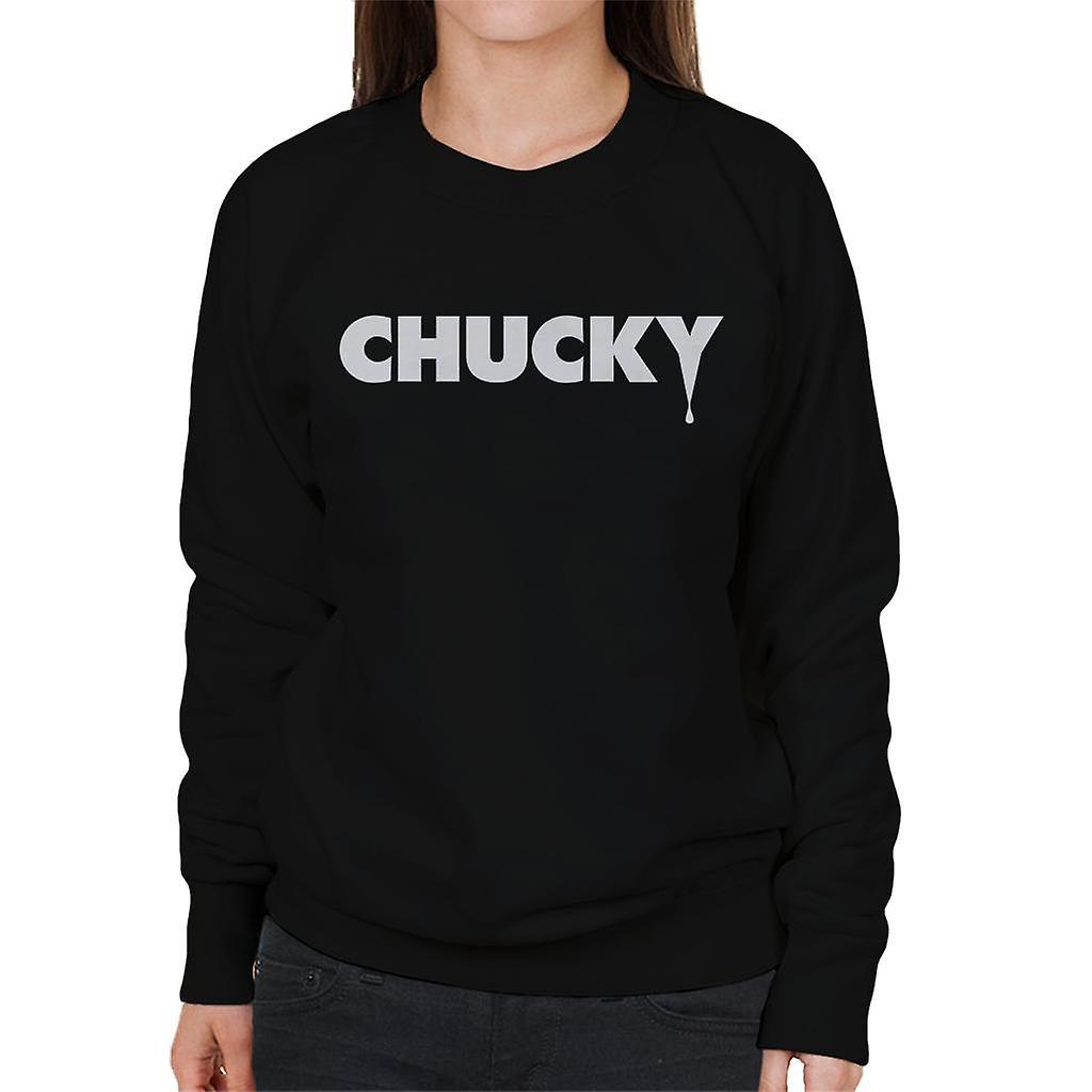 Chucky Logo Bold Women's Sweatshirt Black Small