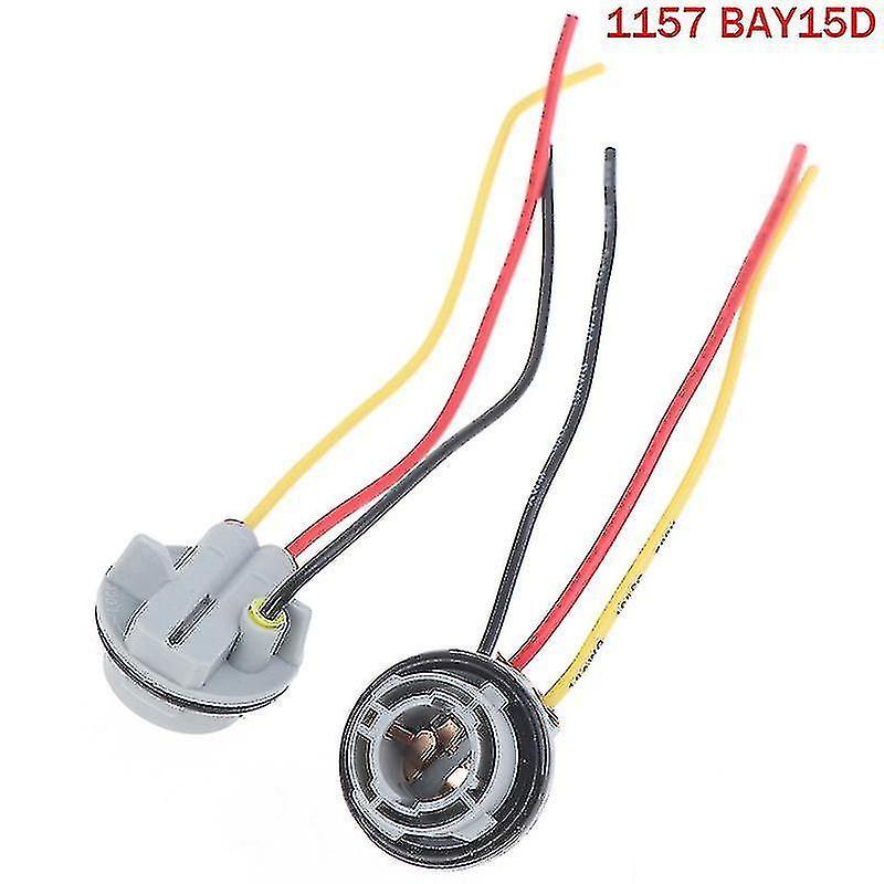 Cryin Alg 2pcs 1156 1157 Bulb Socket Bay15d Lamp Holder P21/5w Adapter Base Connector-size: 1157 Bay15d