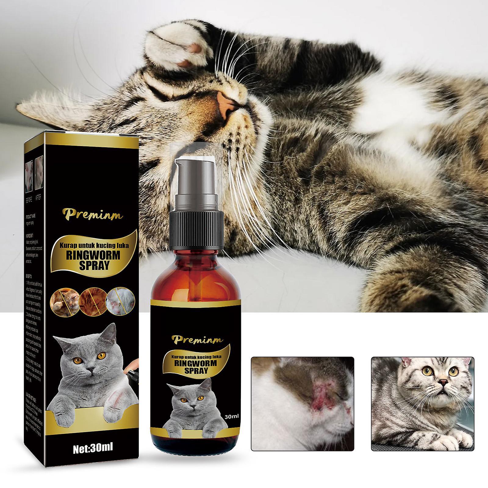 unbrand Psoriasis Itch Relief Spray For Cats Dogs, Cat Ringworm Spray,protects Heals Itchy Irritated Skin, Relief Rashes Infections 2PCS