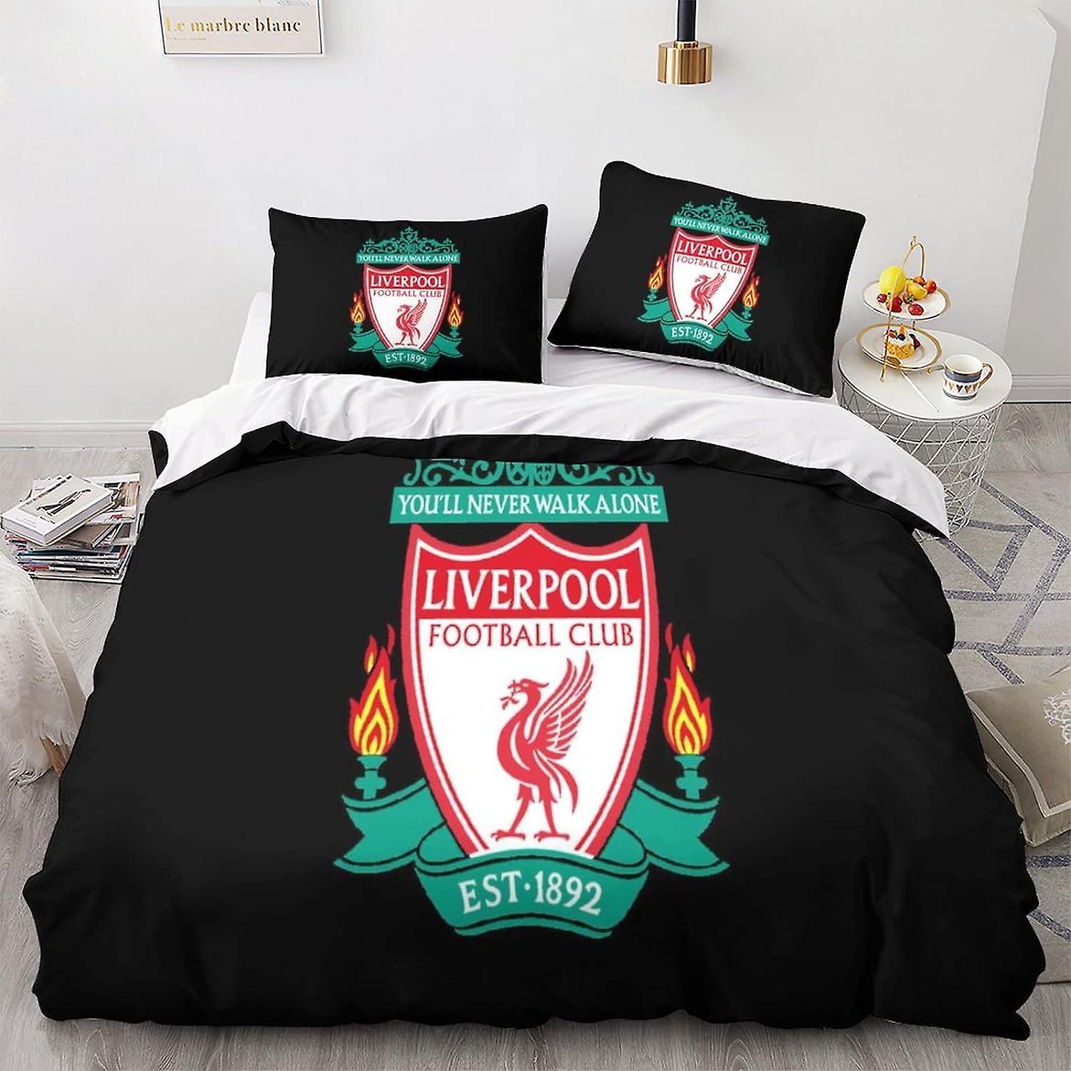 Kerota Liverpool Pieces Duvet Cover Set D Print Bedding Quilt Duvet Cover Ultra Soft Microfiber Hypoallergenic Comforter Sets Doublex 135*200 CM Si...