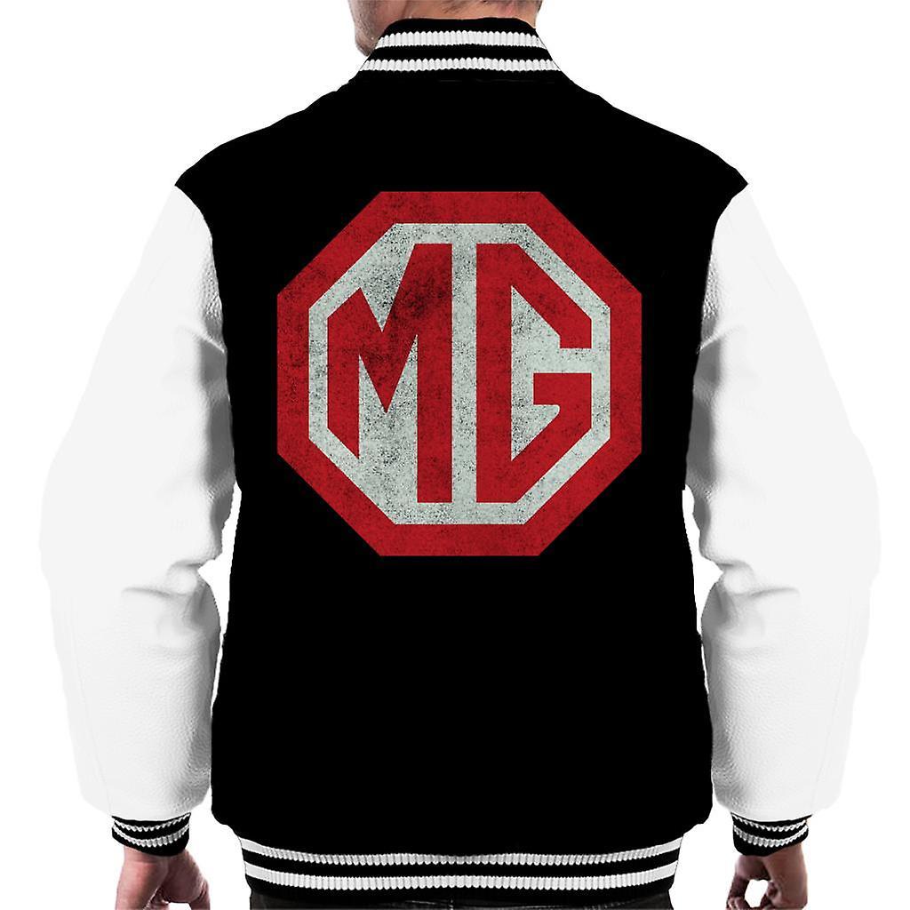 MG Classic Logo British Motor Heritage Men's Varsity Jacket Black/White Medium