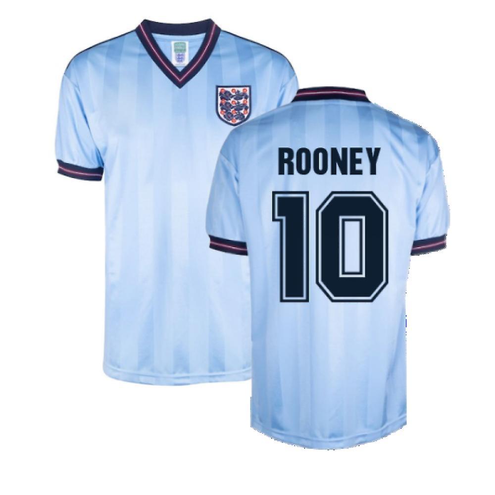 Score Draw England 1986 World Cup Finals Third Shirt (ROONEY 10) Blue Medium Adults