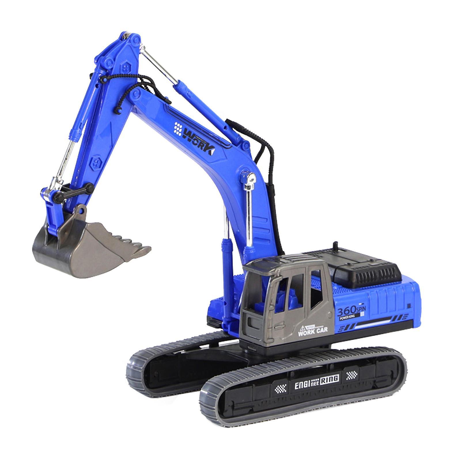 Kakanwo Children Toy Car Excavator Model Toy Engineering Car Toy Car Simulation Ornament Excavator Engineering Diecast Set Dark Blue