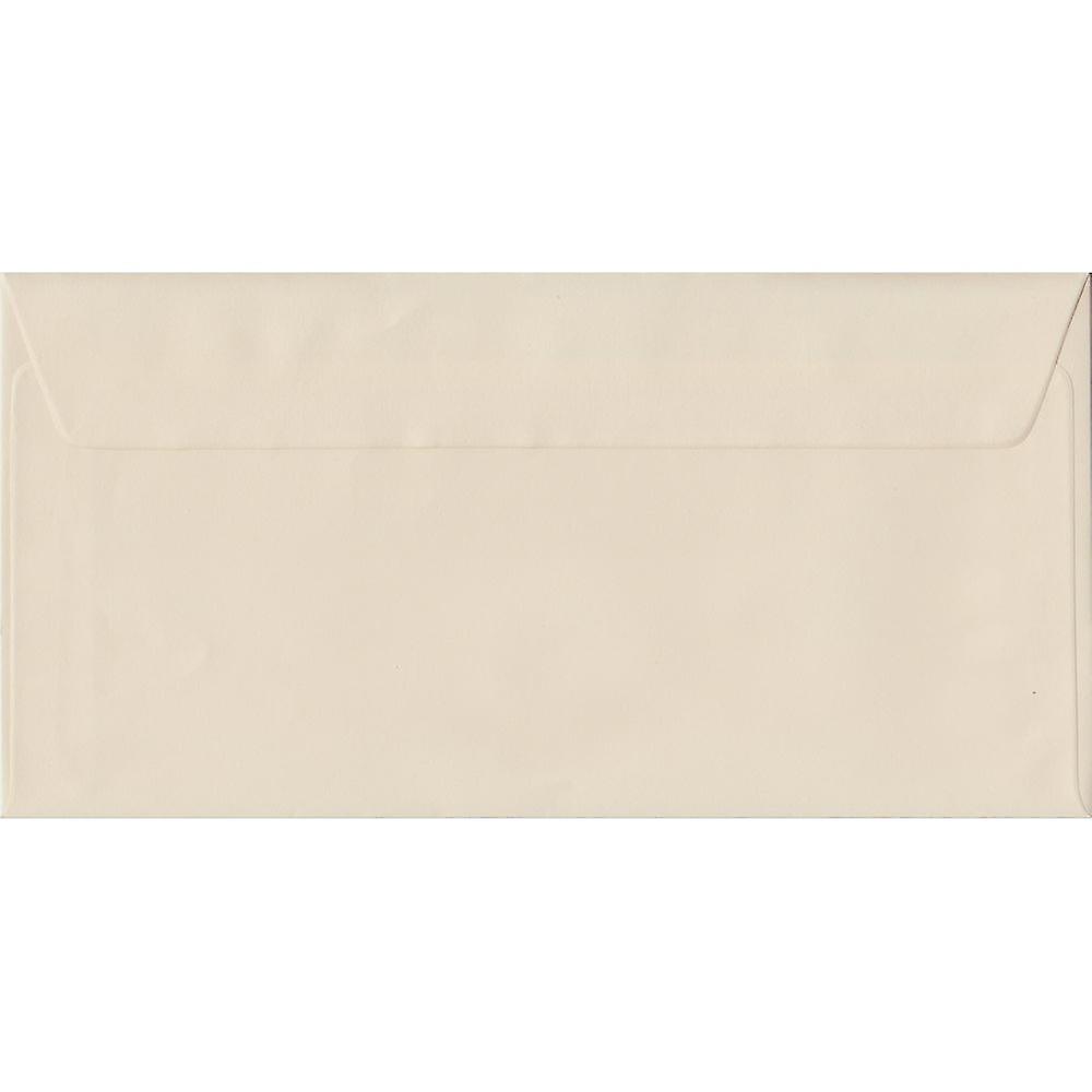 ColorSono Ivory Peel/Seal DL Coloured Ivory Envelopes. 100gsm FSC Sustainable Paper. 110mm x 220mm. Wallet Style Envelope. 50