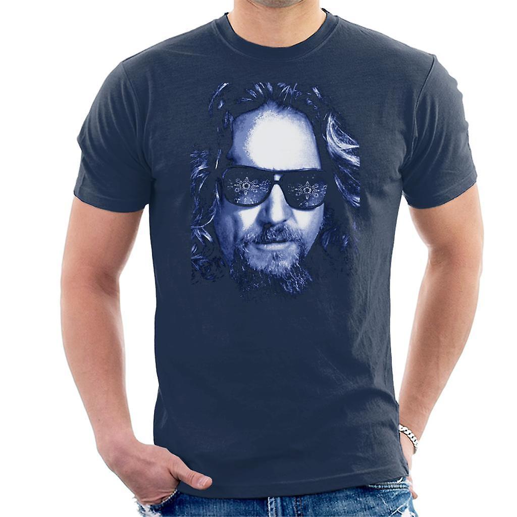 The Big Lebowski The Dude Face Cold Filter Men's T-Shirt Navy Blue X-Large