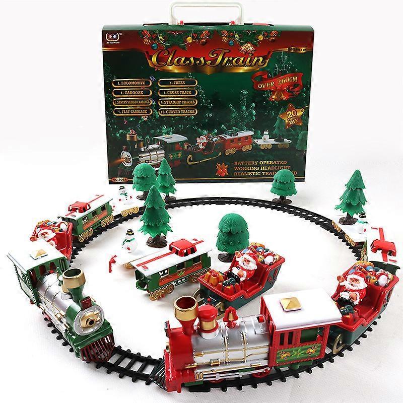 Phwj Christmas Train Set With Battery Operated Trains - Christmas Tree Decoration, Table Decoration & Gift For Children