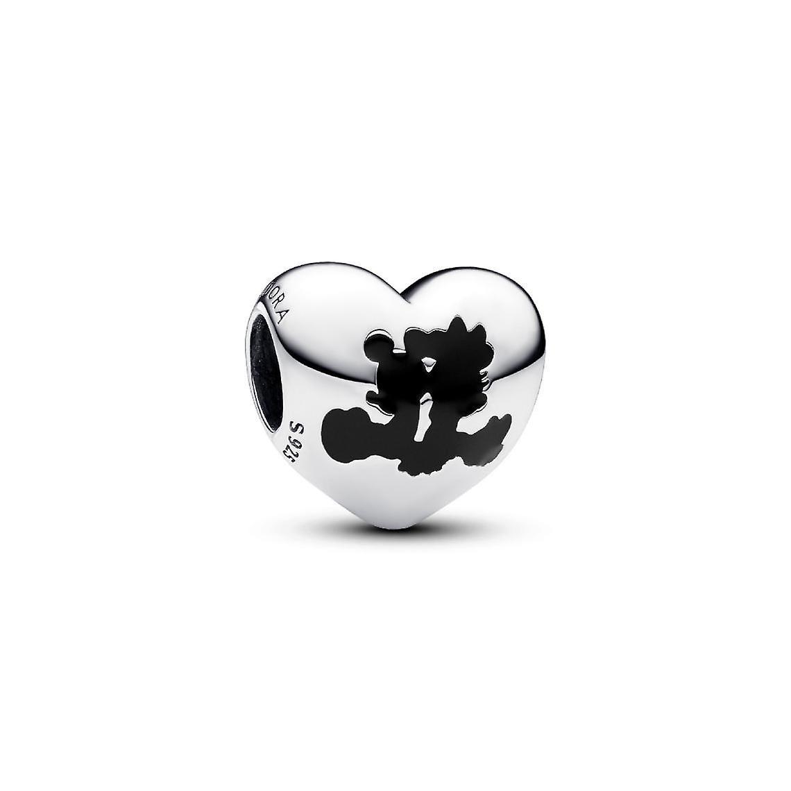 Pandora Disney Mickey and Minnie Heart Charm Black