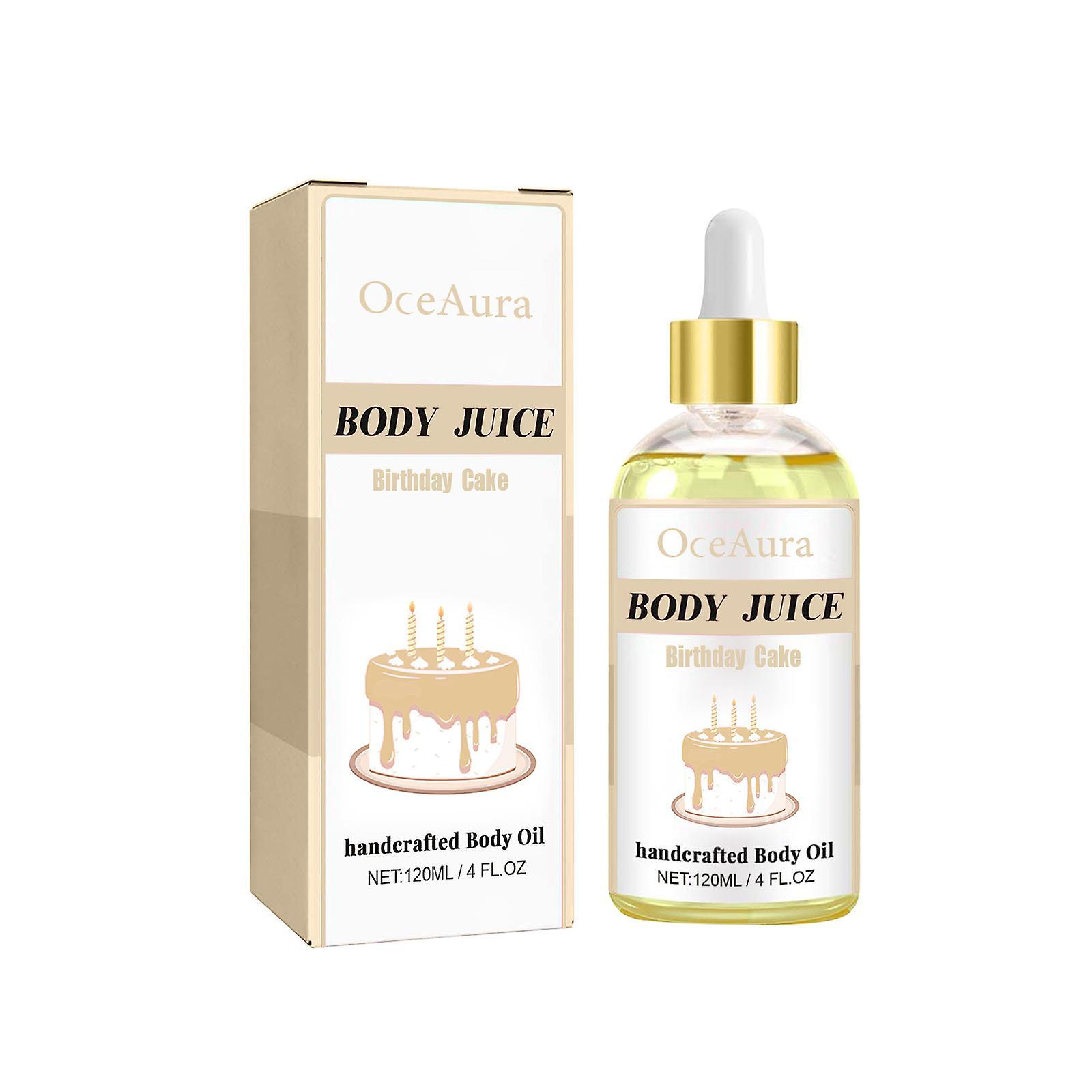 Frusde Body Juice Oil Body Juice Oil, 120ml Body Juice Oil Cinnamon Bun, Peach Body Oil, Cake Body Oil, Body Oil, Moisturizing Body Oil