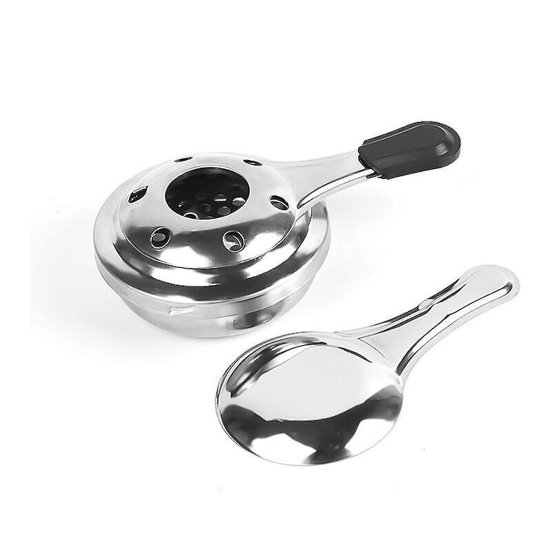 Chris Alcohol burner, fondue burner, gel alcohol burner, stainless steel, grey, 15 x 9.3x 4.5 cm