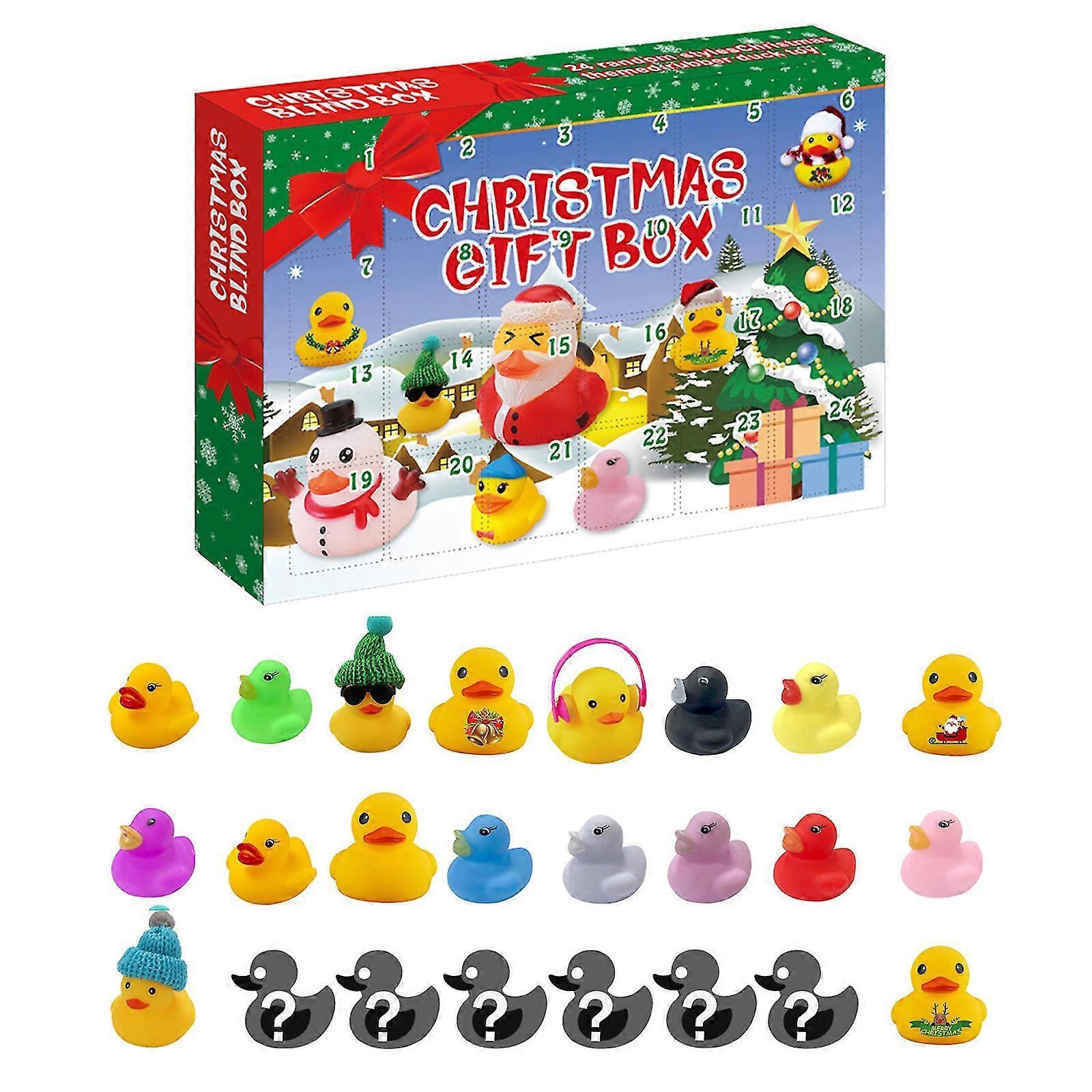 Advent Calendar ,24 Rubber Ducks For Boys,girls,kids And Toddlers,rubber Ducky Bath Toy,creative Christmas Gifts For Decoration,party Favors A3